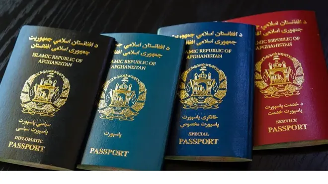 افغانستان څلور ډوله پاسپورټ لري.