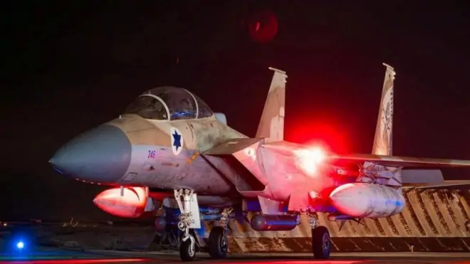 Israeli jet at a base
