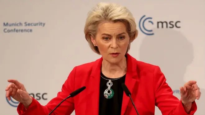 Ursula von der Leyen said the EU will support member states impacted by the gas freeze