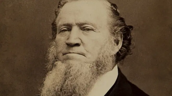 O líder mórmon Brigham Young, em foto de 1870