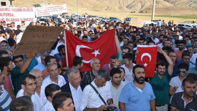 Kanun tasarı Hakkari ve Şırnak'ta protesto edilmişti.