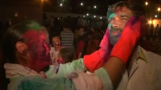 Участники фестиваля Холи