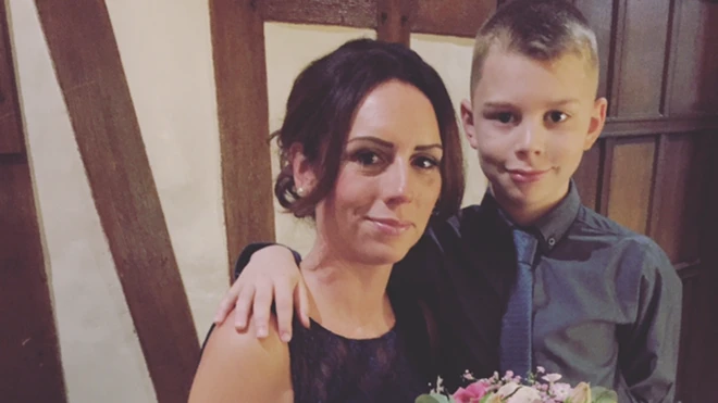 Laura Everley and her son