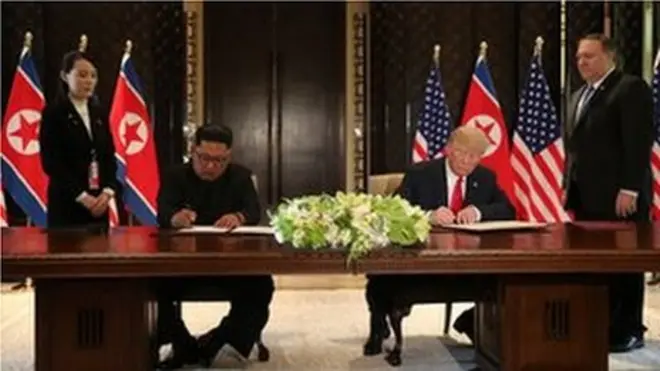 Trump wuxuu yiri Kim waa qof wanaagsan