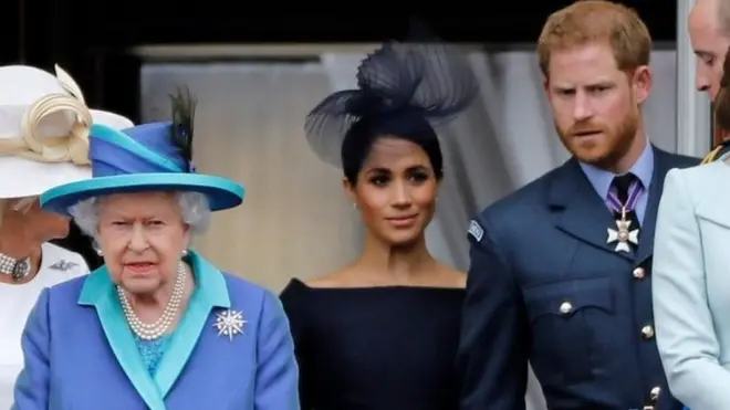 Di Queen, di Duchess of Sussex and di Duke of Sussex