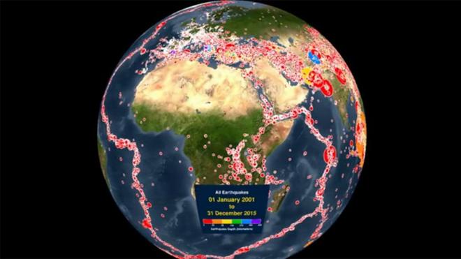 Imagen de animación de terremotos