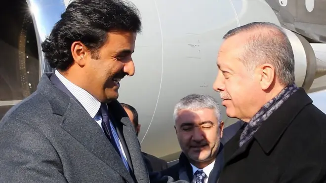 أمير قطر والرئيس التركي