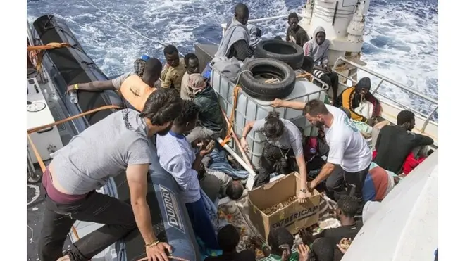 Ils ont secouru au total six mille (6.000) migrants sub-sahariens en Méditerranée.