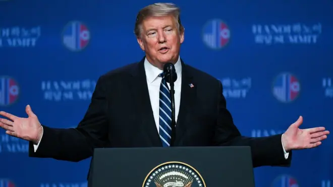 Trump menolak permintaan Kim agar semua sanksi terhadap Korea Utara dicabut.