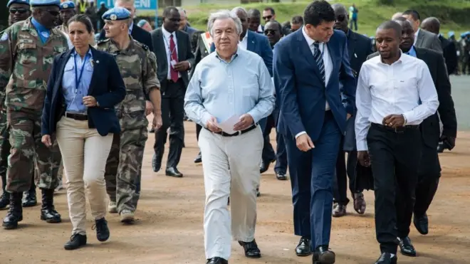 Antonio Guterres à Beni, dans l'est de la RDC, dimanche 1er septembre 2019