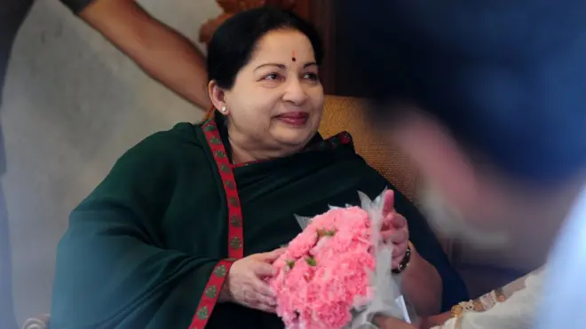 තමිල්නාඩු ප්‍රාන්තයේ මහ ඇමතිනී ජයරාම් ජයලලිතා
