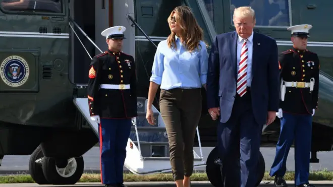 Трамп посетил один из городов, где в ночь с 4 на 5произошло массовое убийство