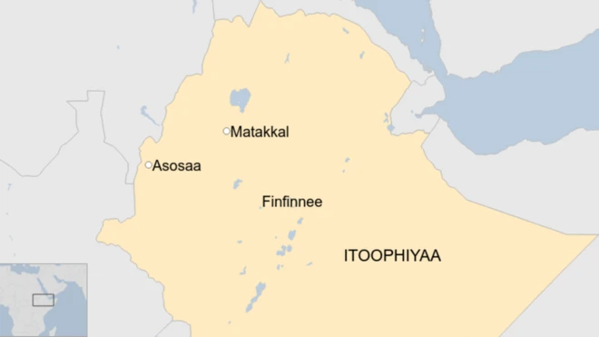 Kaartaa naannoo Beenishaangul Gumuuz