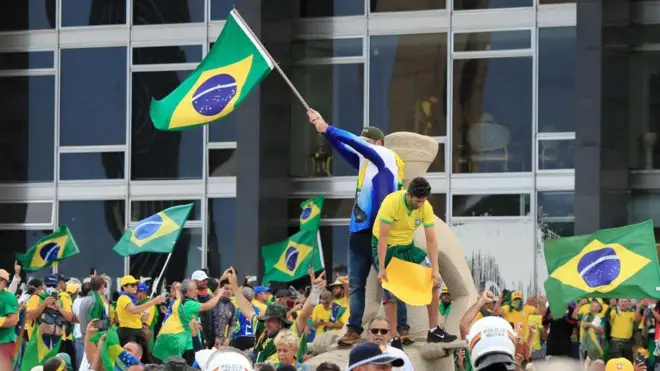 Сторонники Болсонару 8 января 2023 года