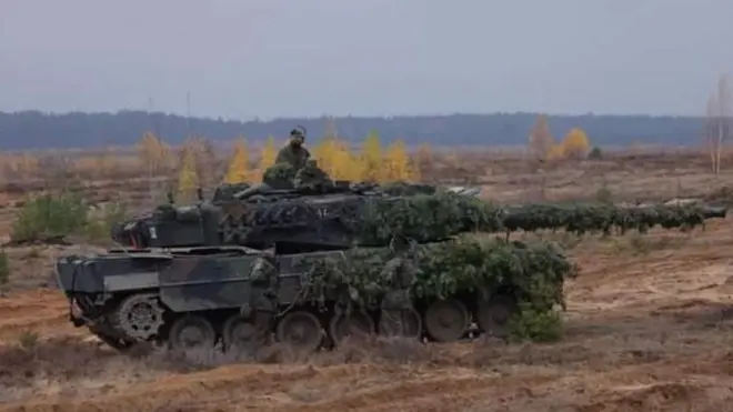 Німецький Leopard на навчаннях