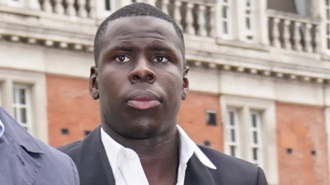 West Ham United defender Kurt Zouma arrives at court