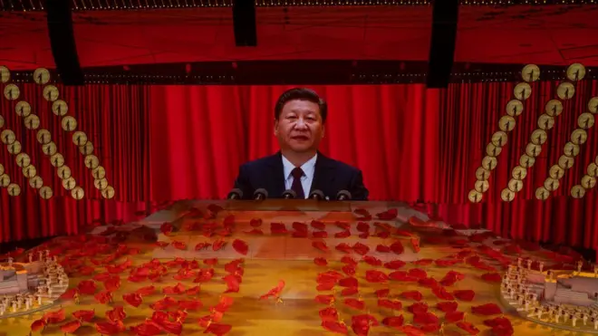 "Nunca permitiremos que nadie intimide, oprima o subyugue a China", dijo Xi Jinping en su discurso.