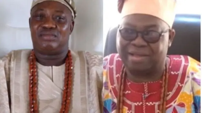Two traditional rulers in Ikere town