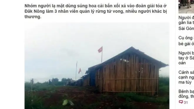 Trang VnExpress đăng hình ảnh ở nơi được cho là xảy ra vụ việc