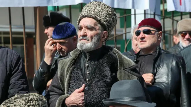 Протесты против изменения чеченско-ингушской границы возобновились в Магасе весной после полугодового затишья