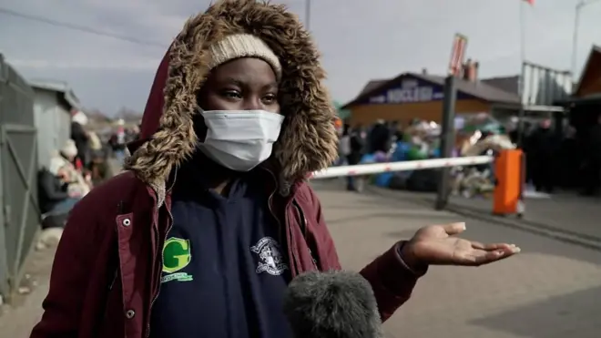 逃离乌克兰的非洲人