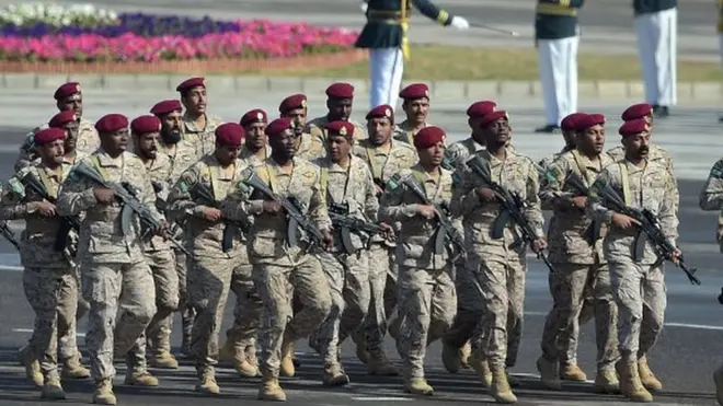 سعودی دستوں نے یوم پاکستان کی پریڈ میں شرکت کی تھی