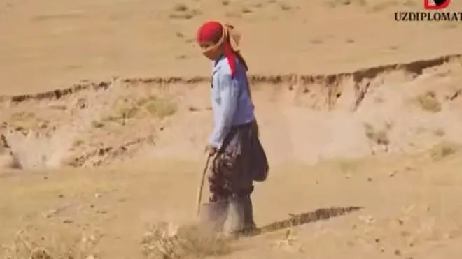 Yantoq chopayotgan payariqlik ayol