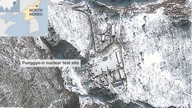 Sawir dayax gacmeed uu qaaday oo kanaalka tijaabada ee Nukliyerka W/Kuuriya