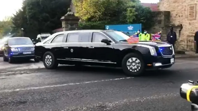 أذهل المتفرجون موكب بايدن المؤلف من 21 شخصًا