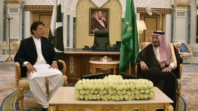 سعودی فرمانروا شاہ سلمان اور پاکستانی وزیر اعظم عمران خان