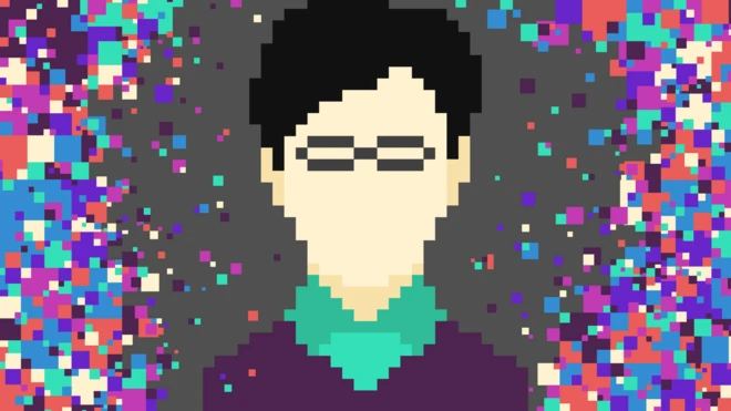 Arte abstracto pixelar inspirado en Shinichi Mochizuki