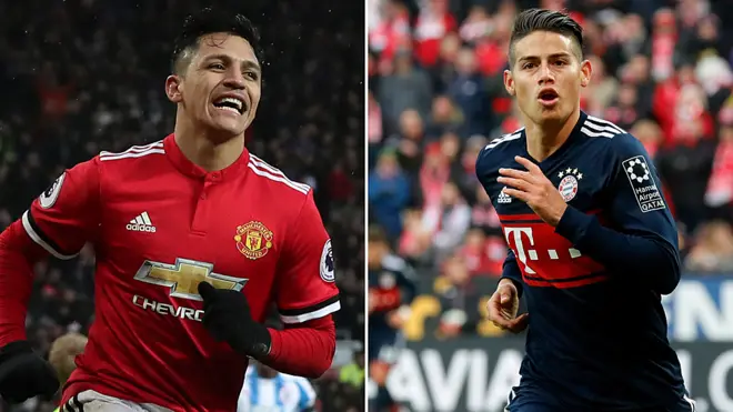 Alexis Sánchez y James Rodríguez vieron puerta el fin de semana.