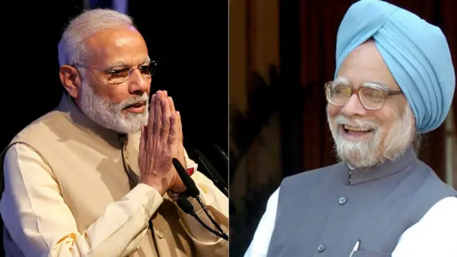 नरेंद्र मोदी और मनमोहन सिंह