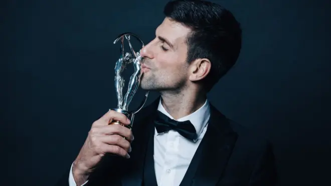 Novak Djokovic obtuvo su cuarto premio Laureus tras ganar los abiertos de Wimbledon, Estados Unidos y Australia.