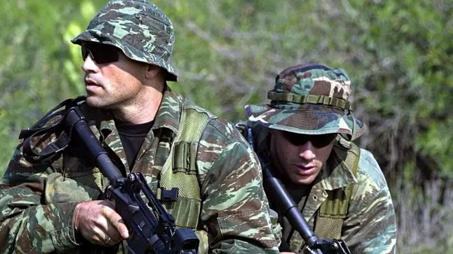 Yunan Özel Kuvvetleri mensuplarının arşiv fotoğrafı