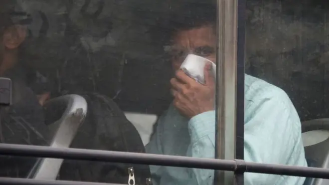 The stench was so bad that passengers him to throw the socks out