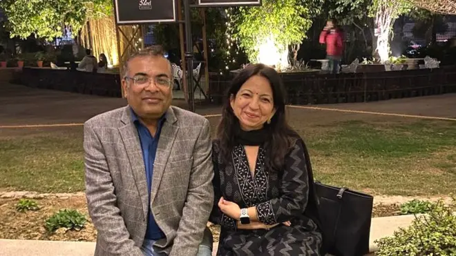 Taruna and her late husband, Rajeev