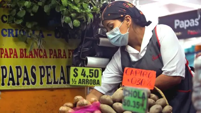 Vendedora en mercado