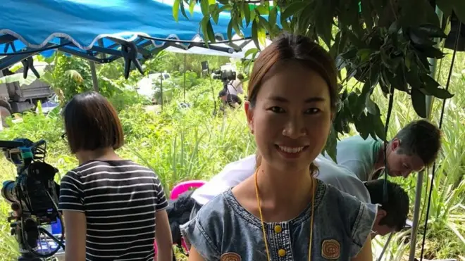 Oil Chuthatip Charoensuwan, salah satu relawan yang datang untuk membantu penyelamatan anak-anak di Gua Tham Luang, Thailand.