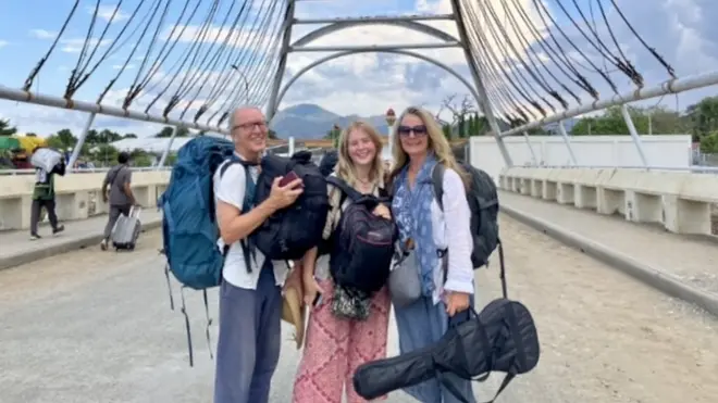 The family decided to stop flying for holidays in 2002