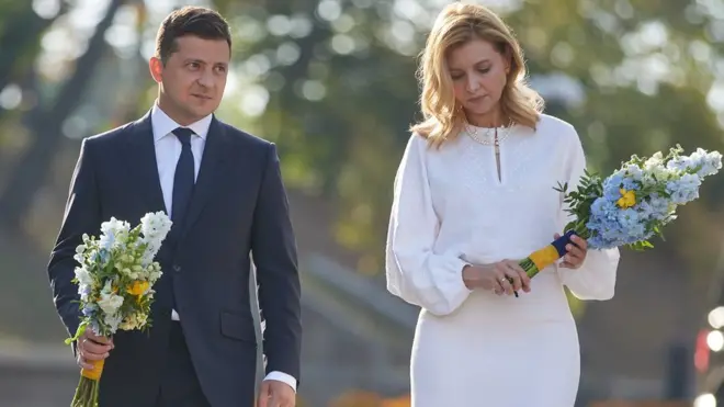 Olena Zelenska iyo Seygeeda, Madaxweyne Volodymyr Zelensky