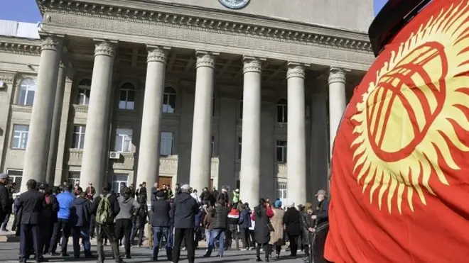 Протесты с Бишкеке
