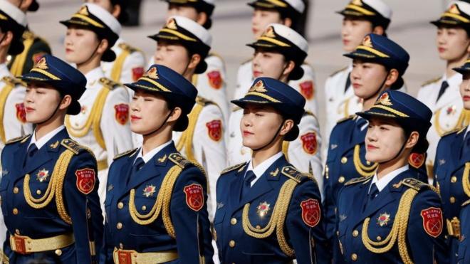 Chinese honour guard in Beijing