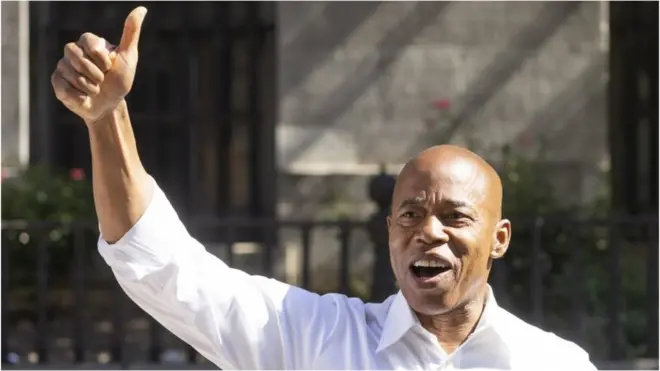 Eric Adams in Brooklyn, NY, 24 June 2021