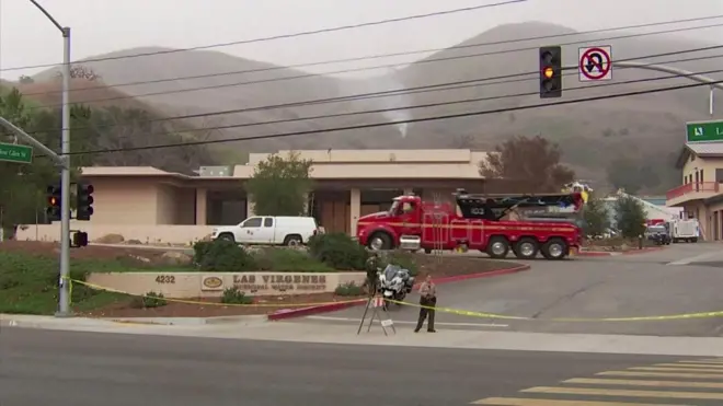 Helicopter crash scene