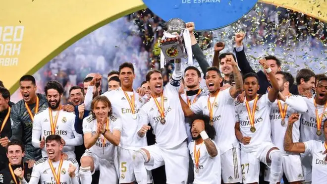 ريال مدريد يرفع كأس السوبر الإسبانية، لأول مرة منذ عام 2017