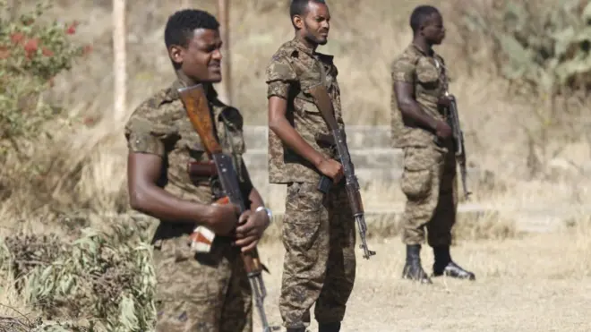 የኢትዮጵያ ወታደሮች በመቀለ