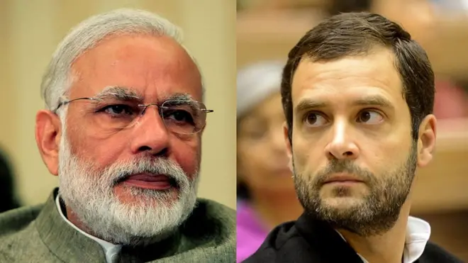 નરેન્દ્ર મોદી અને રાહુલ ગાંધી