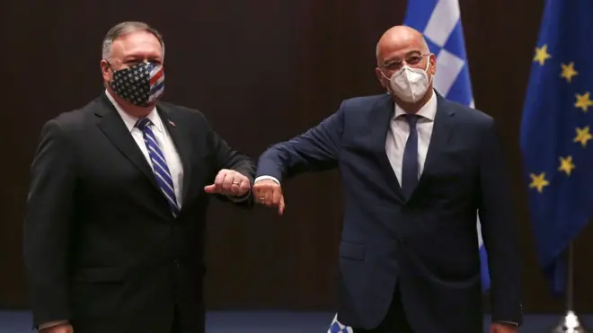 ABD Dışişleri Bakanı Mike Pompeo Yunanistan'da.