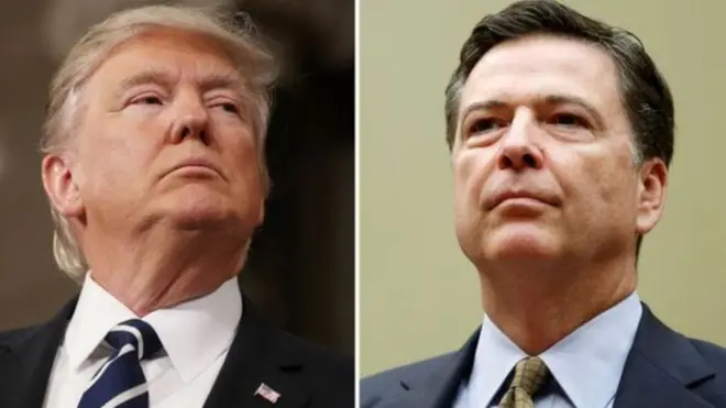 ABD Başkanı Donald Trump ve görevden aldığı James Comey